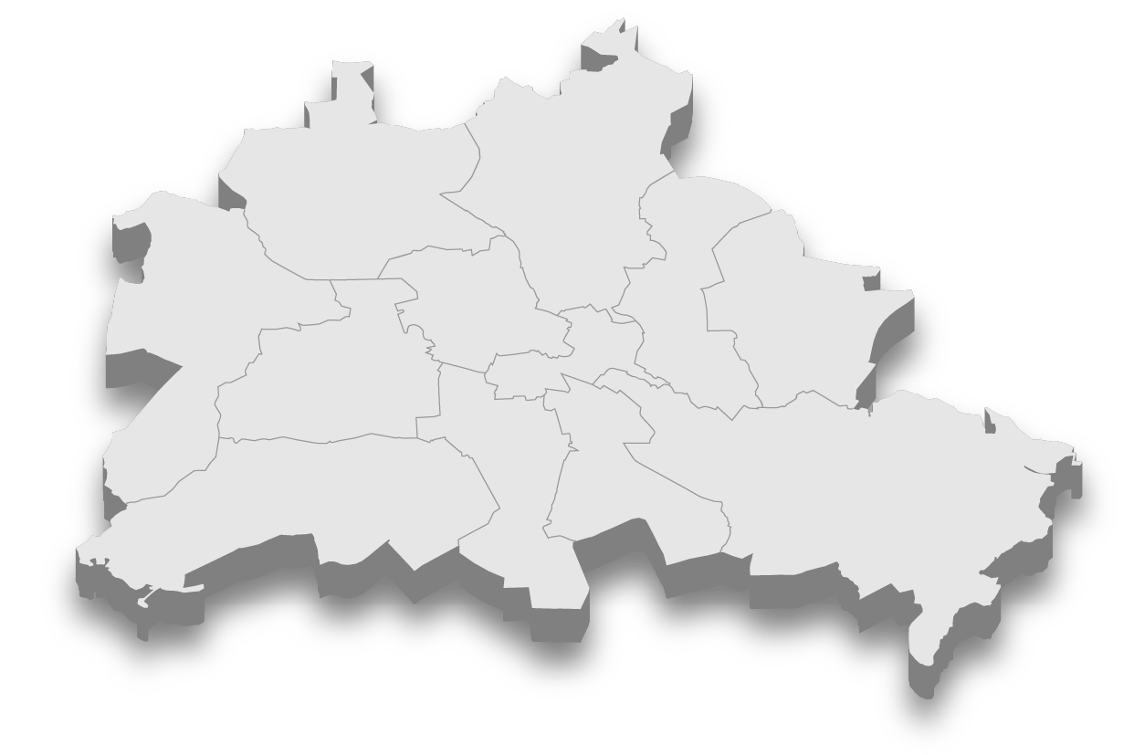 Berlin-Map Berlin Stadtplan Bezirke | Einsatzgebiete W.I.S. Sicherheit